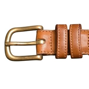 Coach Classic Leather Belt with Brass Buckle 32/80